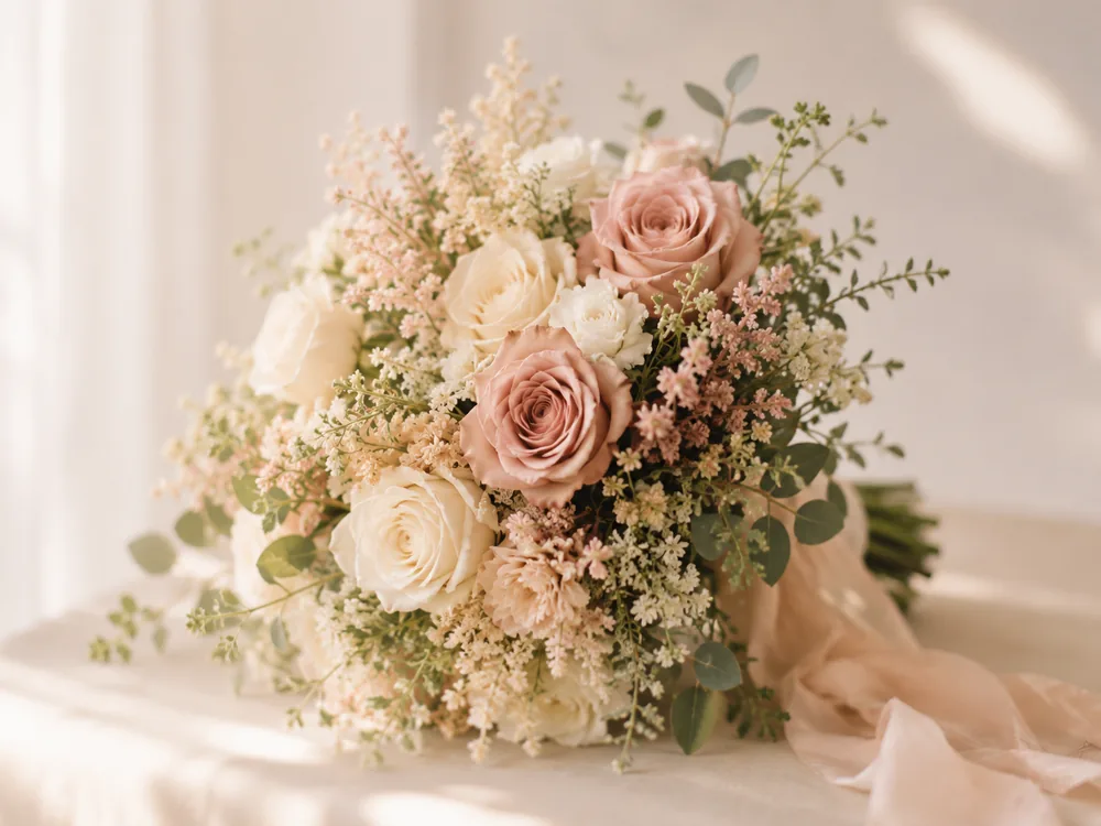 bridal bouquet detail